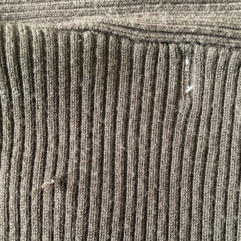 JM Collection Dark Chocolate Open-Front Ribbed Cardigan - Picture 10 of 11